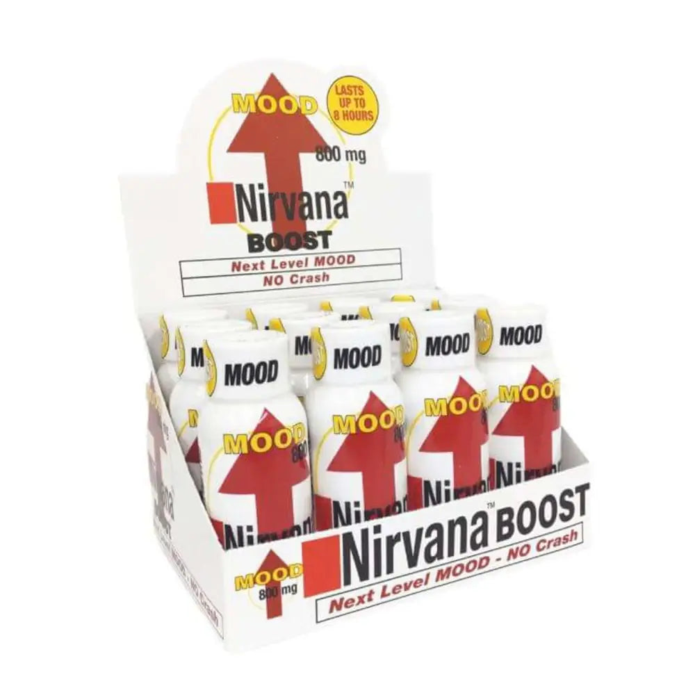 2oz Nirvana Boost Mood Enhancer Shot Supplement 800mg Full Box - Dietary Supplement