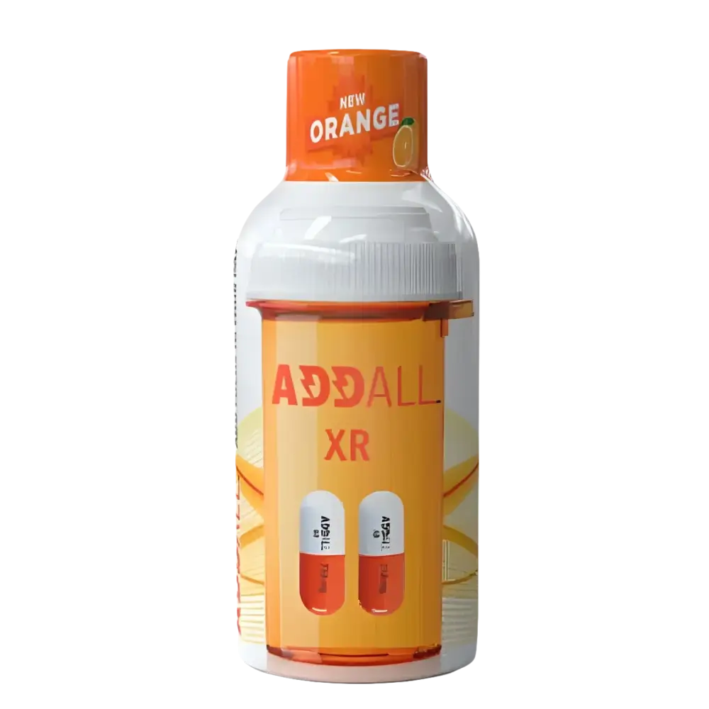Addall XR Shot Orange 2oz Memory Mental Brain Concentrate 12 Bottles - Dietary Supplement