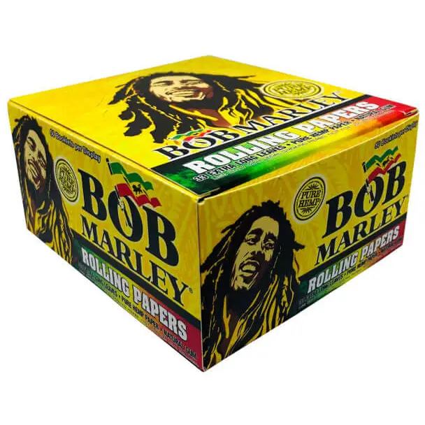 Bob Marley Rolling Papers Pure Hemp Cigarette Papers King Size - 50 Booklets - Full Box - Papers and Wraps