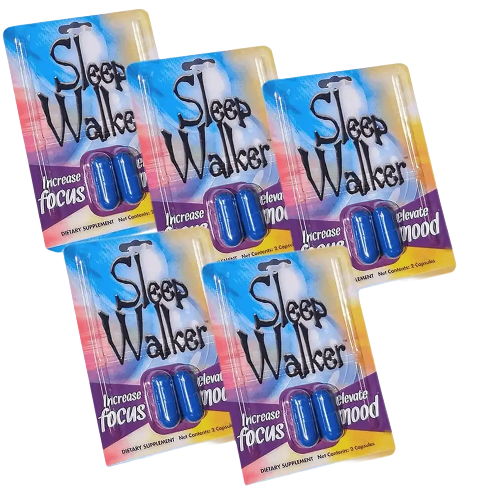 Sleep Walker 20 Capsules Blister Pack Focus & Mood Optimizer 10 Pack OF 2CT - Dietary Supplement
