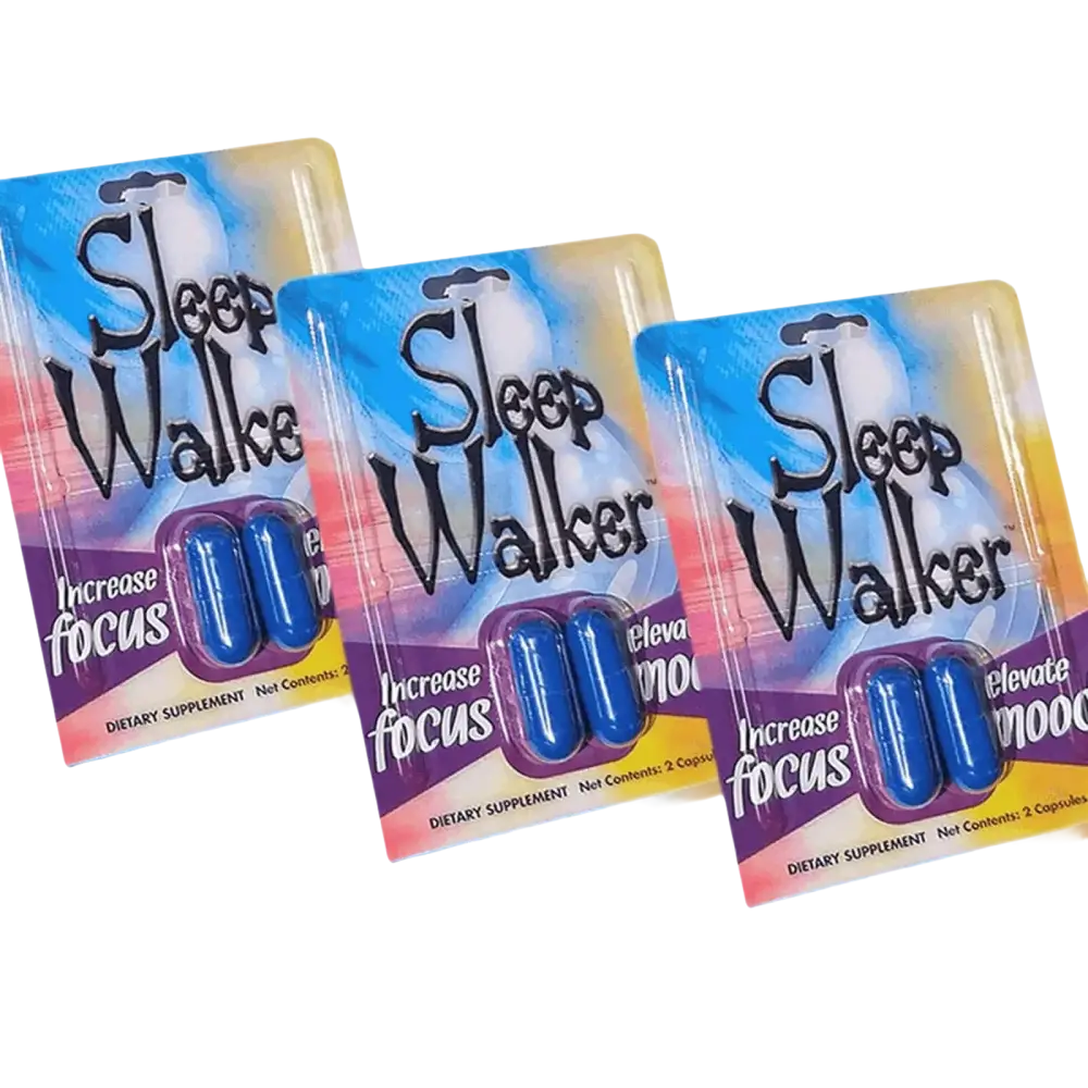 Sleep Walker 20 Capsules Blister Pack Focus & Mood Optimizer 10 Pack OF 2CT - Dietary Supplement