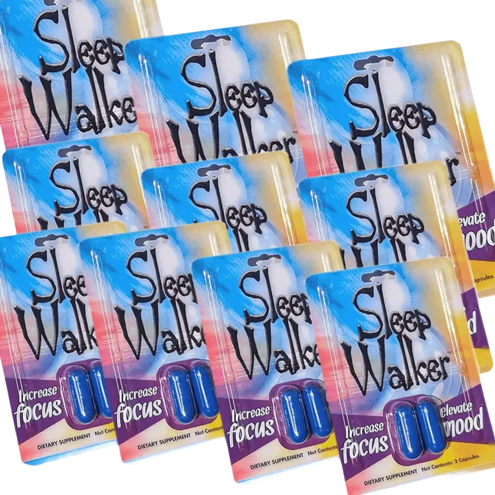 Sleep Walker 20 Capsules Blister Pack Focus & Mood Optimizer 10 Pack OF 2CT - Dietary Supplement