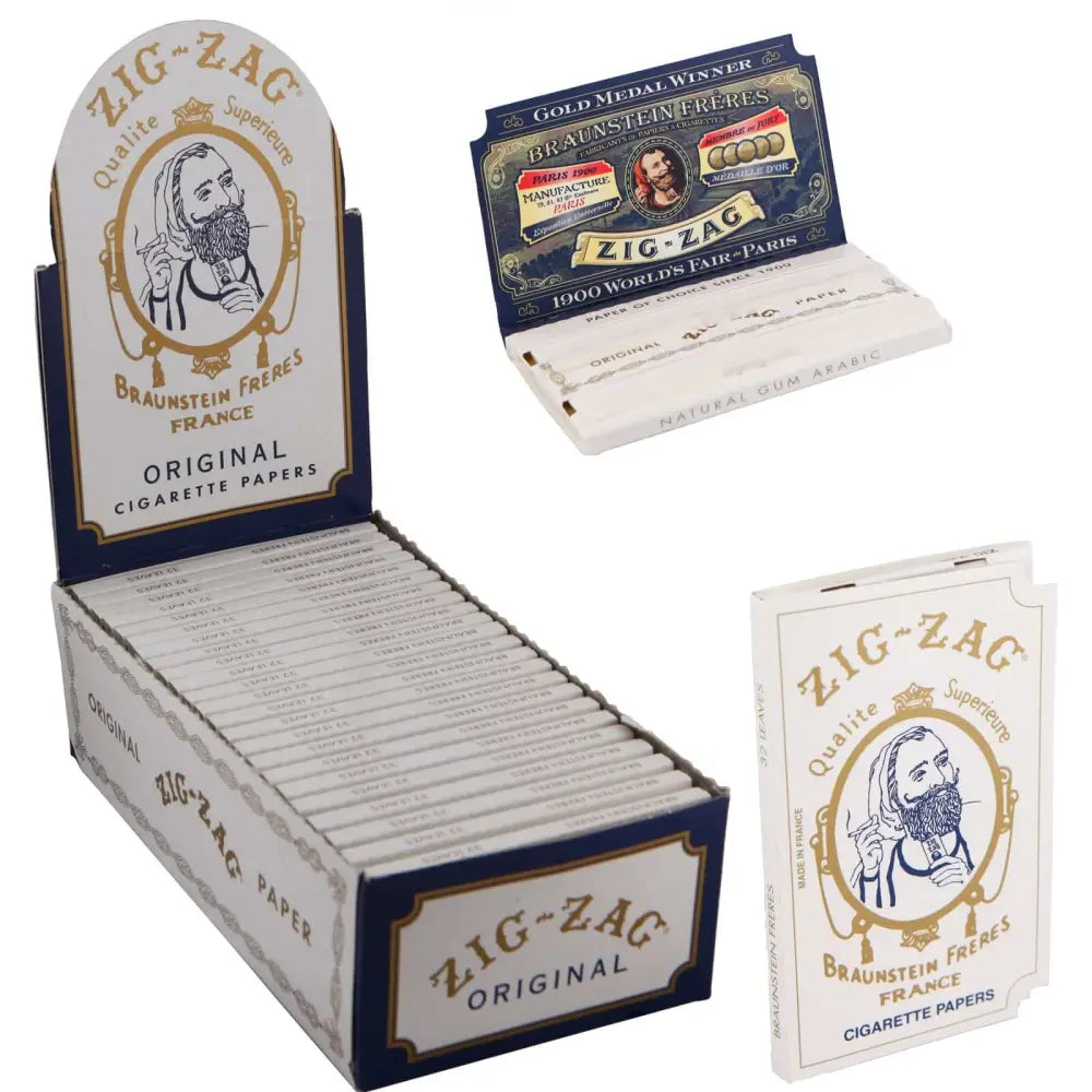 Zig-Zag Original White Rolling Papers Smooth Burn - 10 - Booklets - Papers and Wraps