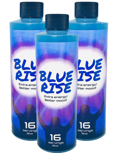 8oz Blue Rise Extra Mood Energy Red Dawn Formula Party Drink 16 Serv 3 Bottle - Midtown Supplements