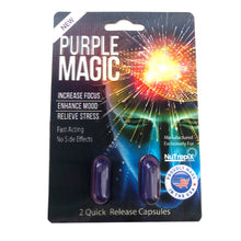 Load image into Gallery viewer, 6x NEW Purple Magic Focus Mood Enhancement 6 Card 12 Capsule - Midtown Supplements
