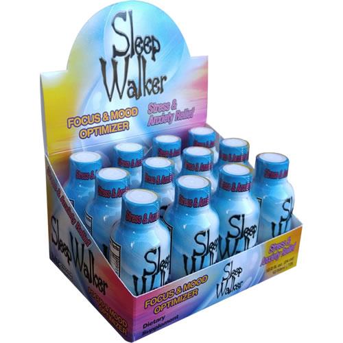 12 Bottles 2oz Sleep Walker Shot Focus & Mood Optimizer Full Box - Midtown Supplements