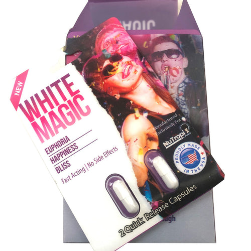 NEW White Magic Relax Chill & Happiness Enhancement Full Box 12 Card 24 Capsule - Midtown Supplements