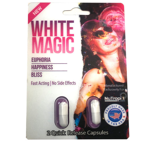 6x NEW White Magic Relax Chill & Happiness Enhancement Full Box 6 Card 12 Capsule - Midtown Supplements
