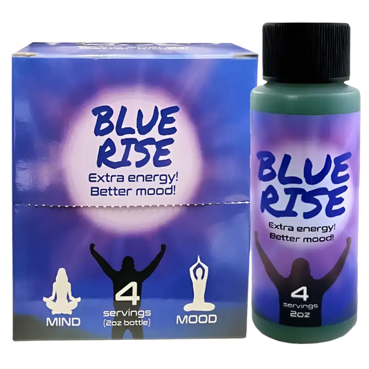 2oz Blue Rise Extra Mood Energy Red Dawn Formula Party Drink 4 Serv 12 Bottle - Dietary Supplement