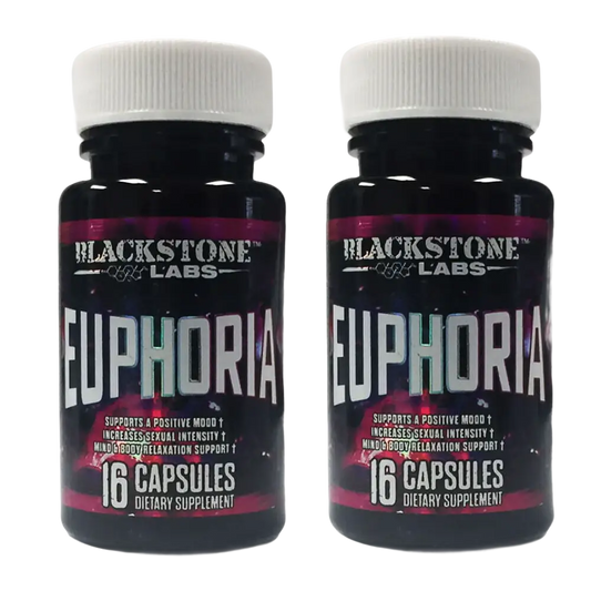 Blackstone Labs Euphoria – Natural Mood Booster & Hangover-Free Relaxation 2 Bottles (16 Count) - Dietary Supplement