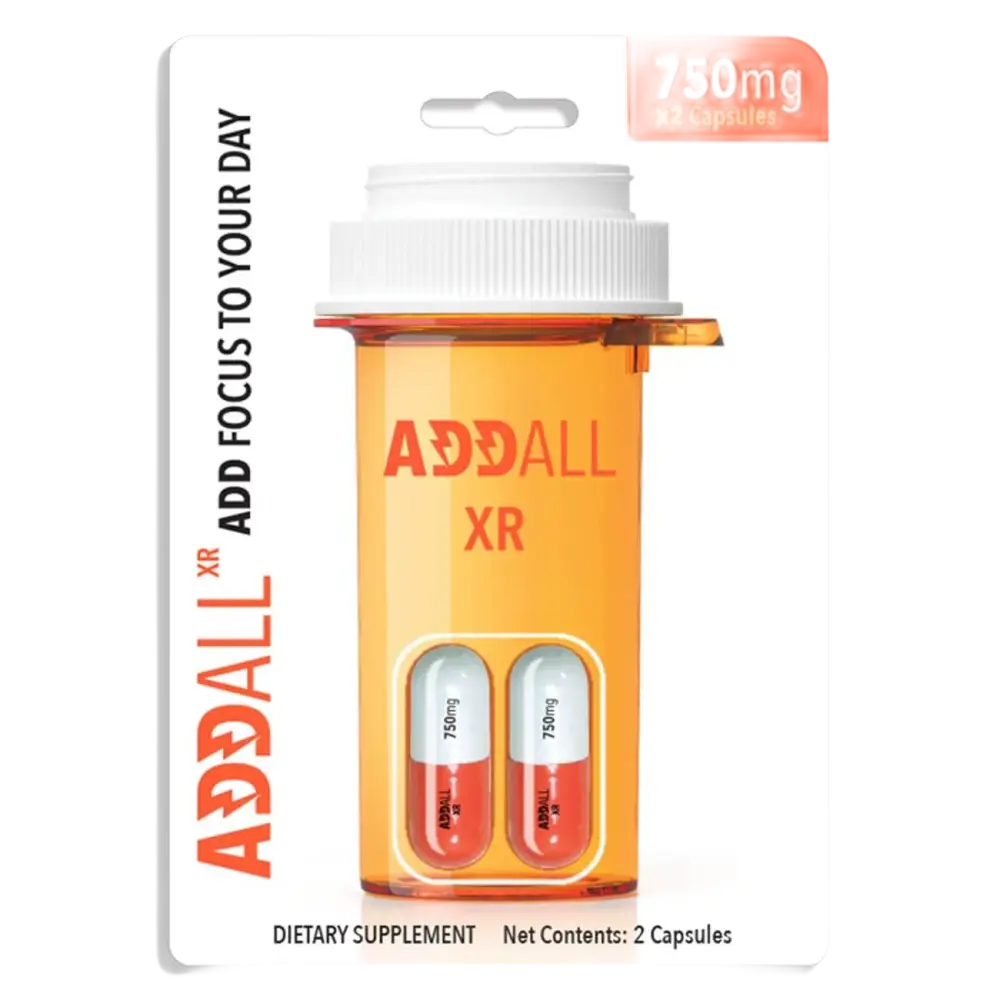 Full Box 12 Pack Addall XR Brain Booster Supplement 750MG - Dietary Supplement