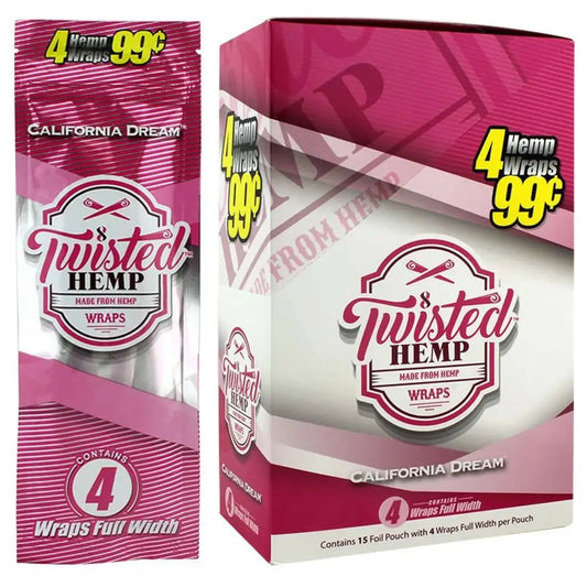 Twisted Hemp California Dream Wraps Full Box - Papers and Wraps
